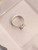4.04 ct IGI Certified Chunky Radiant Modified Brilliant Ring 3mm Band White Tip Prongs Diamonds Front and Back