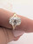 4.02 ct Old Mine Cushion Ring Split Shank