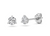 Round Three Prong Martini Stud Earrings