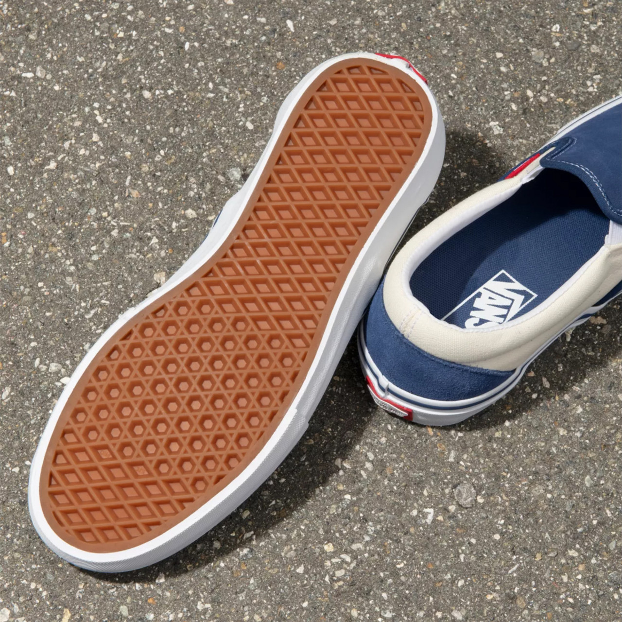 vans slip on pro navy