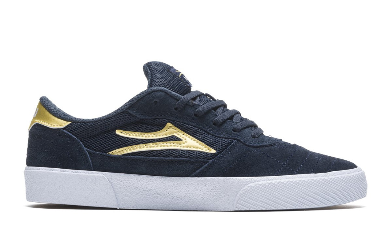 navy gold shoes