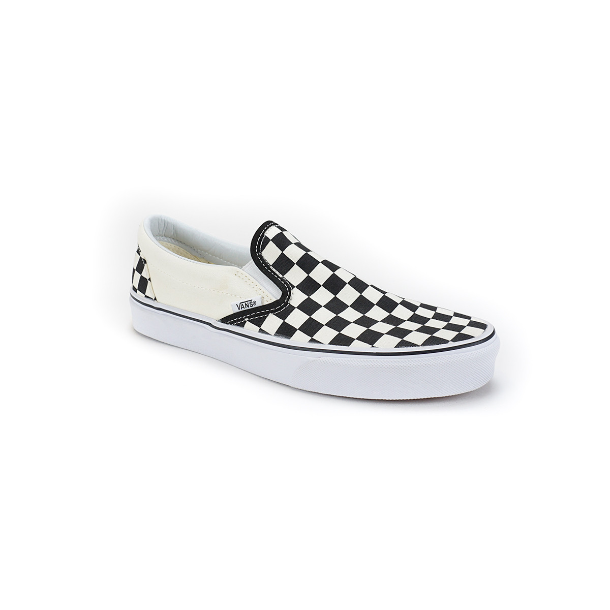 vans classic slip on black and white