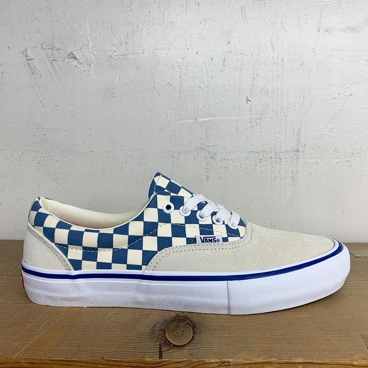 vans era pro blue white