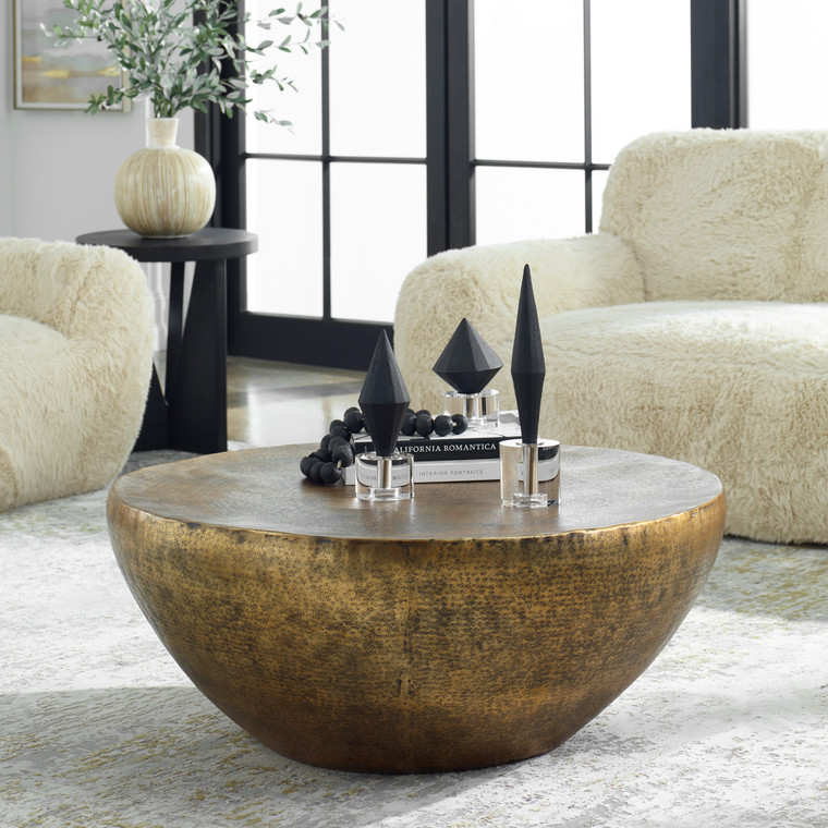 Uttermost Gilded Dome Gold Coffee Table 22990