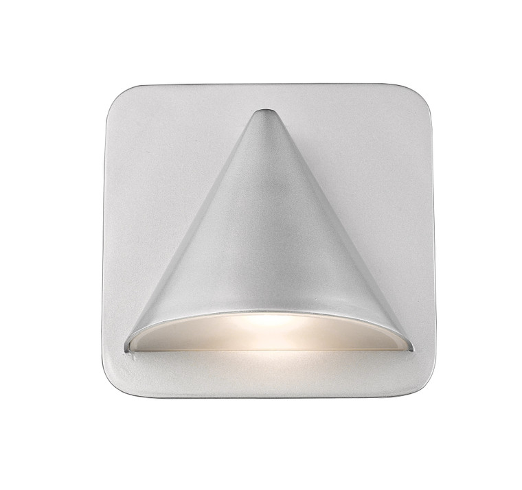 Z-Lite Obelisk Outdoor Wall Sconce in Silver 578SL-LED