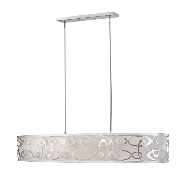 Z-Lite Opal Pendant in Brushed Nickel 195-55BN