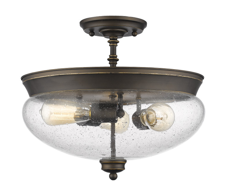 Z-Lite Amon Semi Flush Mount in Olde Bronze 722SF-OB