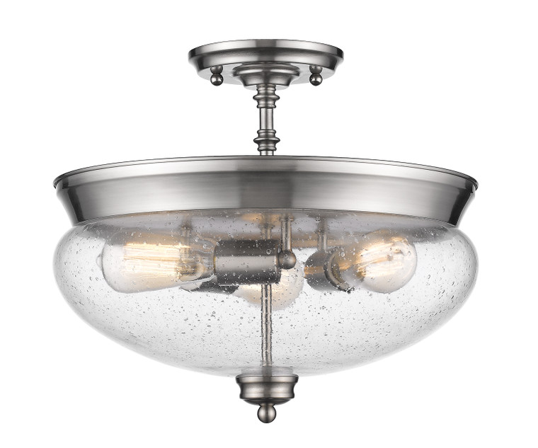 Z-Lite Amon Semi Flush Mount in Brushed Nickel 722SF-BN