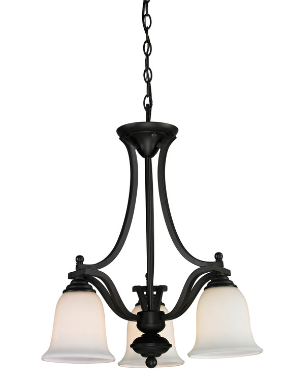 Z-Lite Lagoon Chandelier in Matte Black 703-3-MB