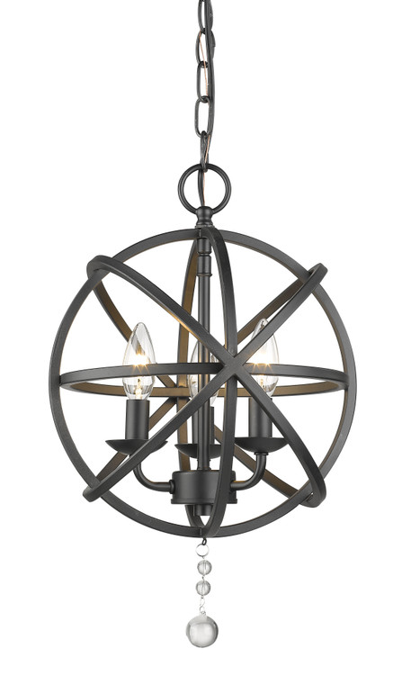 Z-Lite Tull Chandelier in Matte Black 458-12MB