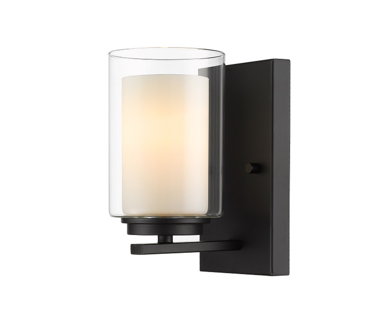 Z-Lite Willow Wall Sconce in Matte Black 426-1S-MB