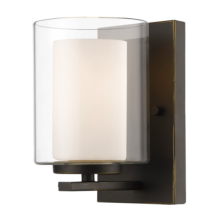 Z-Lite Willow Wall Sconce in Olde Bronze 426-1S-OB
