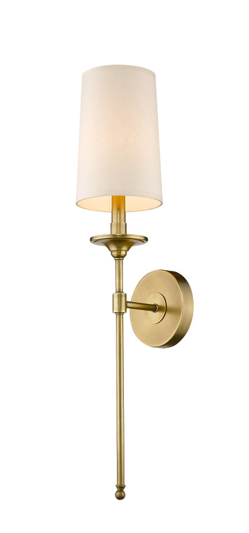 Z-Lite Emily Wall Sconce in Rubbed Brass 807-1S-RB