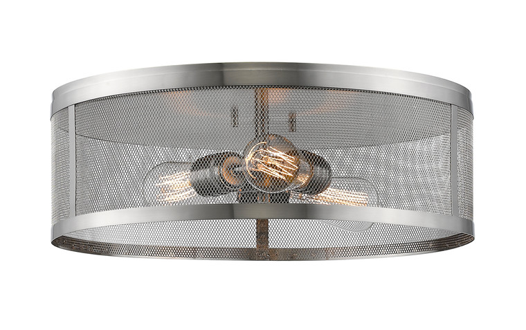 Z-Lite Meshsmith Flush Mount in Brushed Nickel 331F18-BN