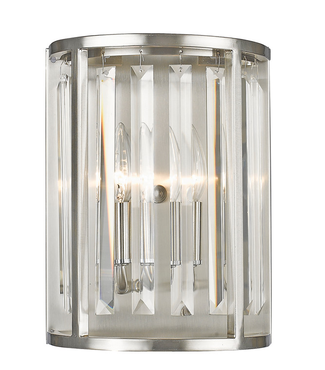 Z-Lite Monarch Wall Sconce in Brushed Nickel 439-2S-BN
