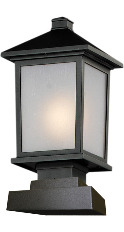 Z-Lite Holbrook Outdoor Pier Mounted Fixture in Black 537PHM-SQPM-BK