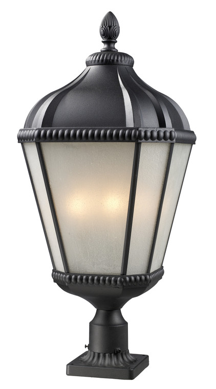 Z-Lite Waverly Outdoor Pier Mounted Fixture in Black 513PHB-BK-PM