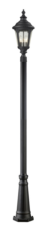 Z-Lite Medow Outdoor Post Mounted Fixture in Black 545PHB-519P-BK