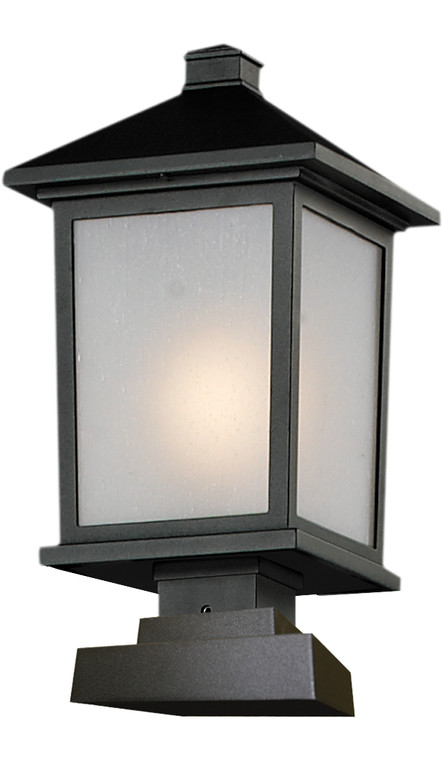 Z-Lite Holbrook Outdoor Pier Mounted Fixture in Black 537PHB-SQPM-BK