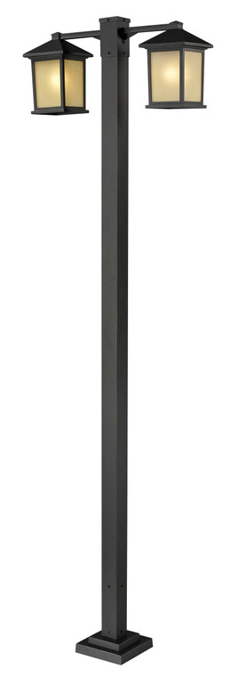 Z-Lite Holbrook Outdoor Post Mounted Fixture in Oil Rubbed Bronze 507-2-536P-ORB