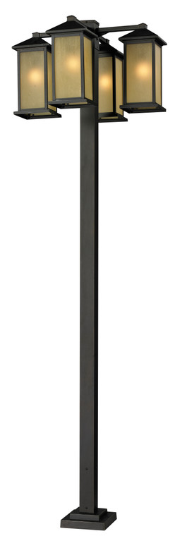 Z-Lite Vienna Outdoor Post Mounted Fixture in Oil Rubbed Bronze 548-4-536P-ORB