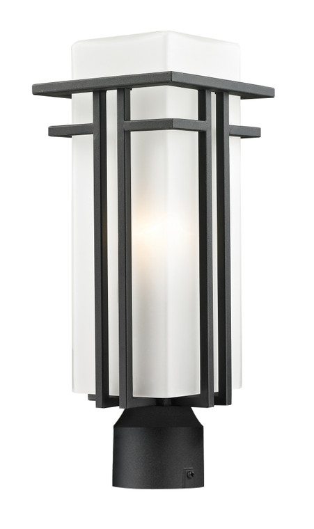 Z-Lite Abbey Outdoor Post Mount Fixture in Black 549PHM-BK-R