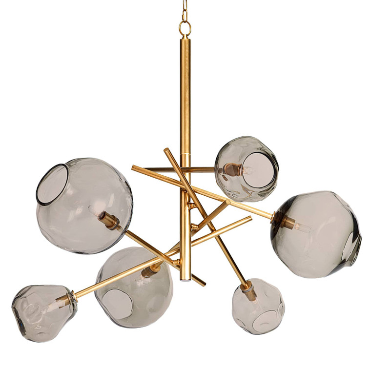 Regina Andrew Molten Chandelier With Smoke Glass (Natural Brass) 16-1089NB