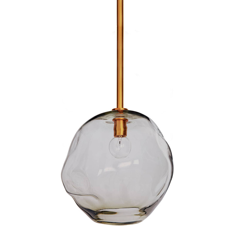Regina Andrew Molten Pendant Large With Smoke Glass (Natural Brass) 16-1088NB