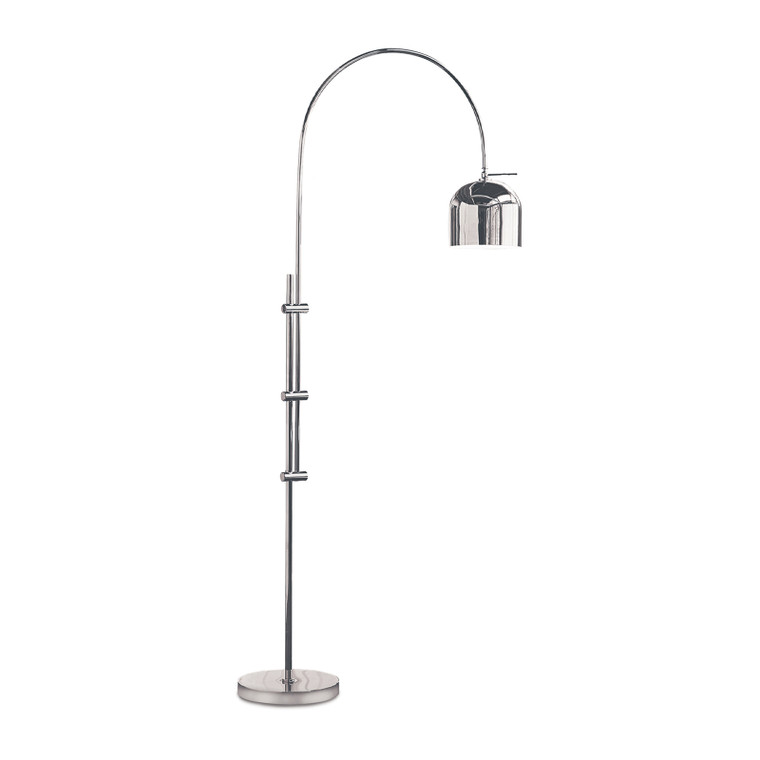 Regina Andrew Arc Floor Lamp With Metal Shade (Polished Nickel) 14-1003PN