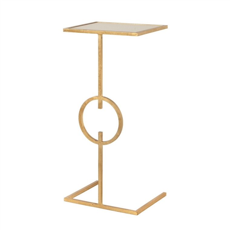 Worlds Away Georgia Gold Leaf Side Table GEORGIA G