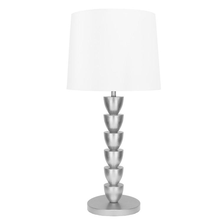 Worlds Away Nellie Table Lamp in Silver Leaf NELLIE S