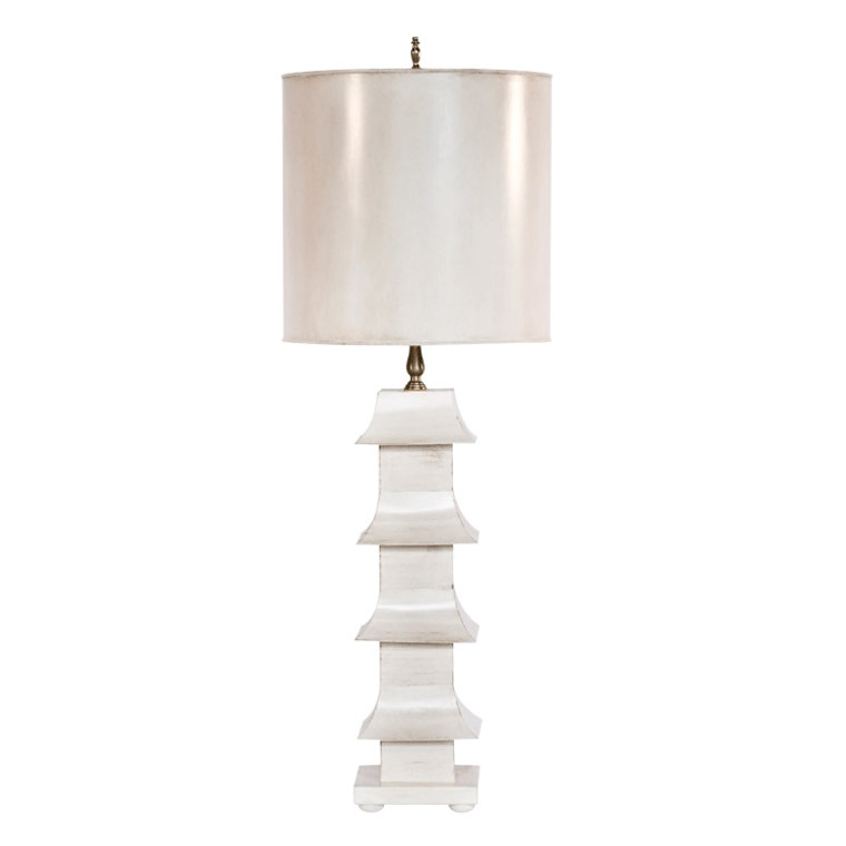 Worlds Away Pagoda Antique Cream Table Lamp LMPH7