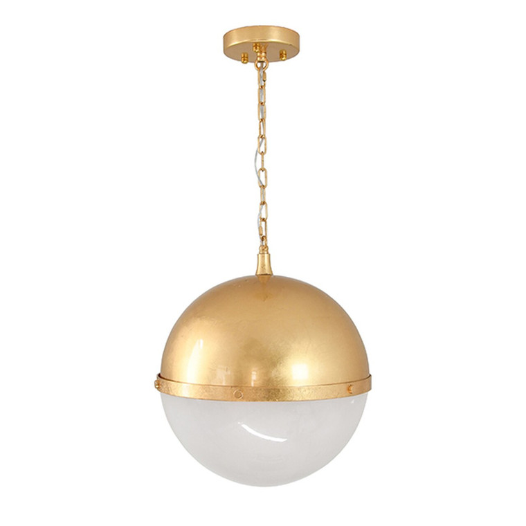 Worlds Away Harpo Globe Pendant in Gold Leaf HARPO G