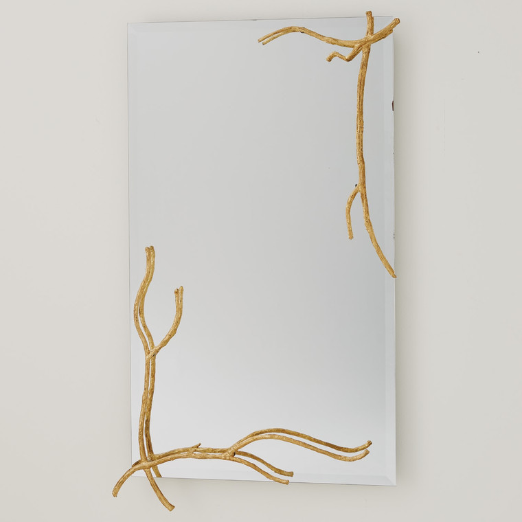 Global Views Twig Mirror Large Gold Leaf 7.80569