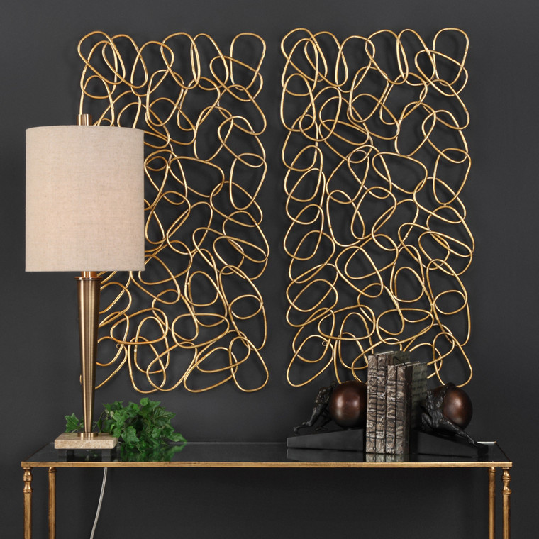 Uttermost In The Loop Gold Wall Art S/2 04124