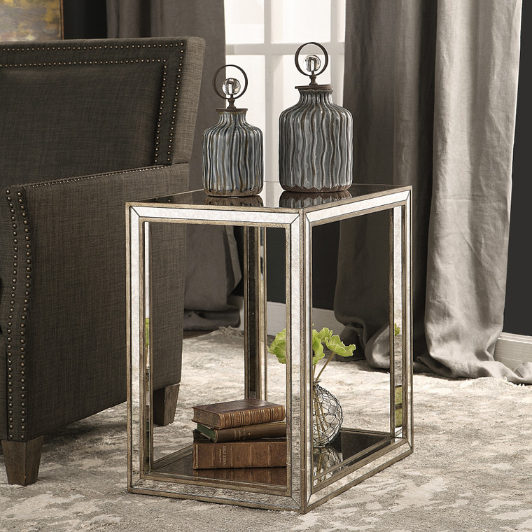 Uttermost Julie Mirrored End Table 24858