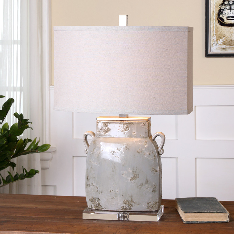 Uttermost Melizzano Ivory-Gray Table Lamp 26613-1