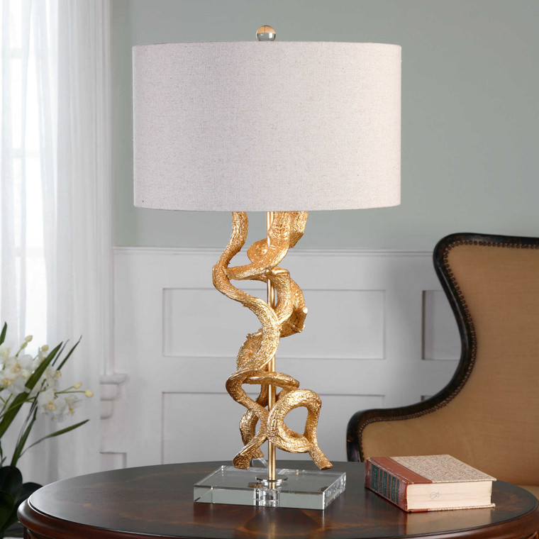 Uttermost Twisted Vines Gold Table Lamp 27113-1