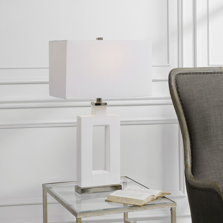 Uttermost Entry Modern White Table Lamp 28426-1