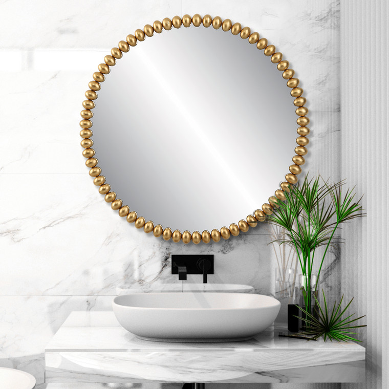 Uttermost Byzantine Round Gold Mirror 09793