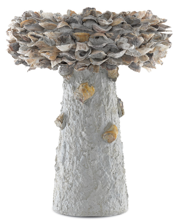 Currey & Co. Oyster Shell Medium Bird Bath 1200-0053