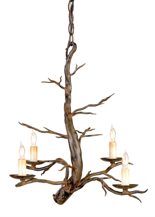 Currey & Co. Treetop Iron Small Chandelier 9307