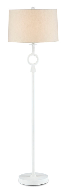 Currey & Co. Germaine White Floor Lamp 8000-0092
