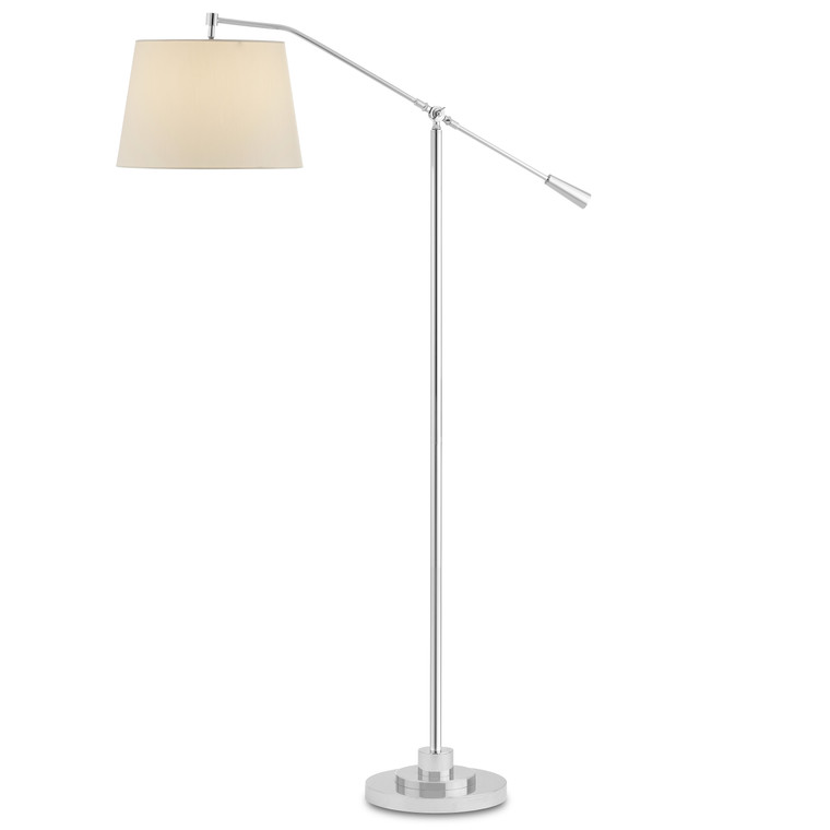 Currey & Co. Maxstoke Nickel Floor Lamp 8000-0110