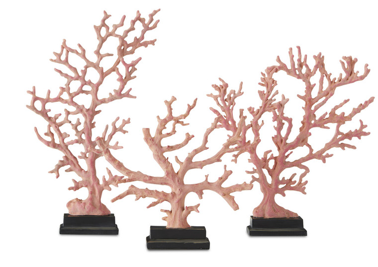 Currey & Co. Red Coral Branches Large Set of 3 1200-0436