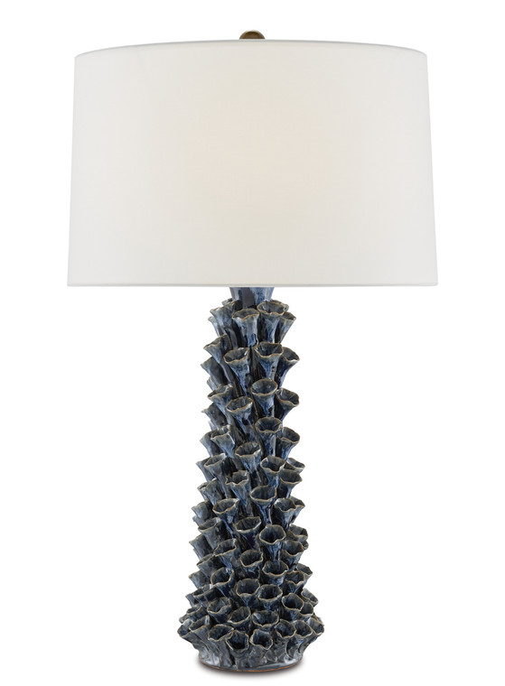 Currey & Co. Sunken Blue Table Lamp 6000-0683