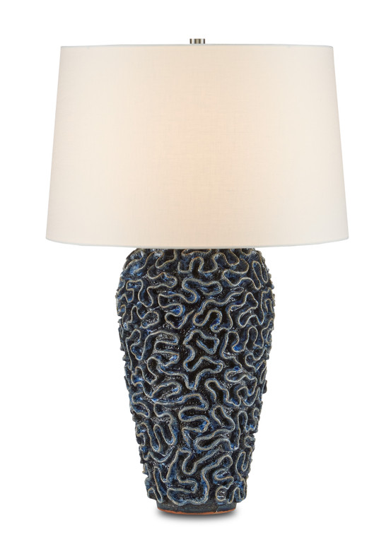 Currey & Co. Milos Blue Table Lamp 6000-0745