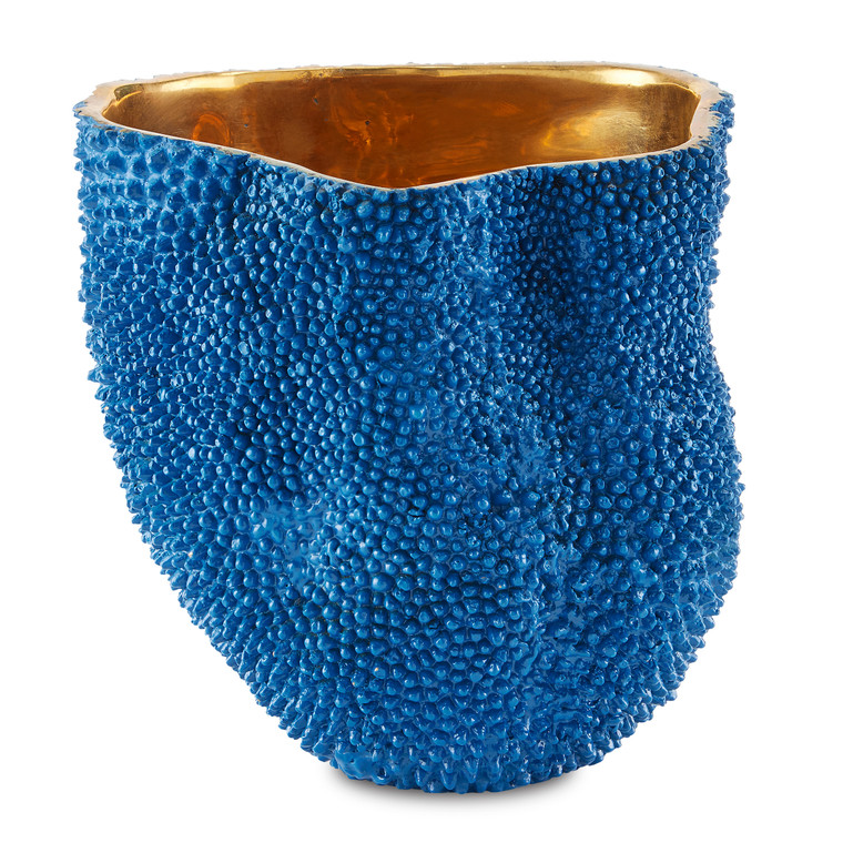 Currey & Co. Jackfruit Medium Cobalt Blue Vase 1200-0545