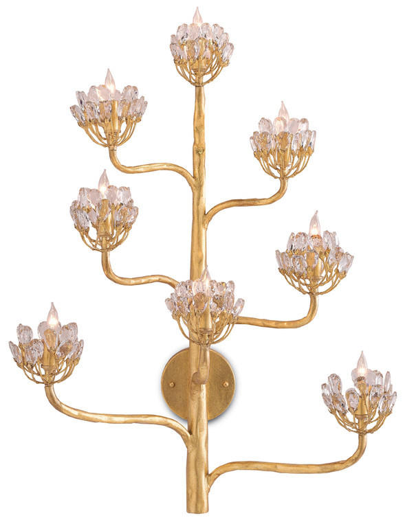 Currey & Co. Agave Americana Gold Wall Sconce 5000-0058