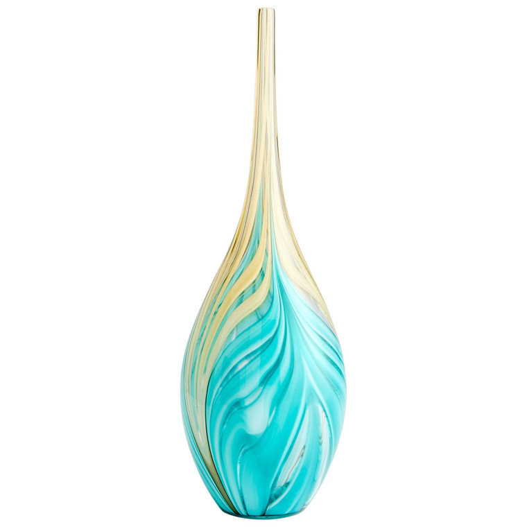 Cyan Design Parlor Palm Vase Amber And Blue - Large 10003